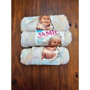 3 Skeins Lion Brand Jamie Pompadour Baby Yarn 217 Candy Print Pastel Multi 1.5oz